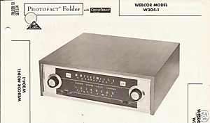 Webcor Model W304 1 FM AM Tuner Photofact 1961  
