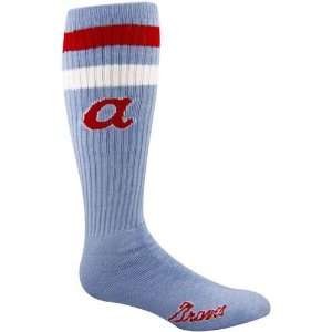  Atlanta Braves Light Blue Vintage Logo Tube Socks Sports 