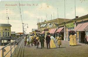 Ocean City NJ   BUSY BOARDWALK   Postcard Kodak Sign  