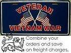 Aluminum Military License Plate Vietnam War Veteran NEW