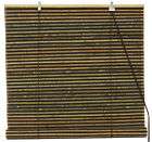 burnt bamboo roll up blinds natural brown 24 width returns