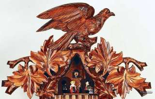 day musical   Carved Cuckoo Clock   Eagle   20 3/4  