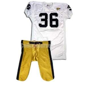  White No. 36 Game Used Kent State Powers Football Uniform 