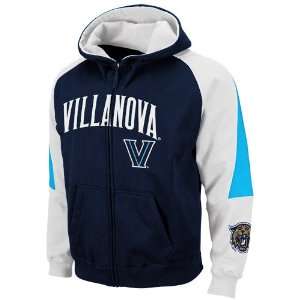  Villanova Wildcats Navy Blue White Playmaker Full Zip 