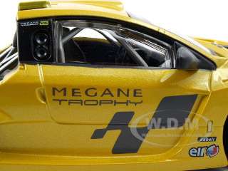 RENAULT MEGANE TROPHY YELLOW 124 DIECAST MODEL CAR  