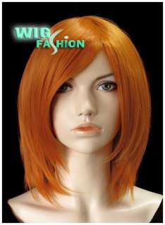 Short 12 in. Pumpkin Orange Hair Wig NK58  