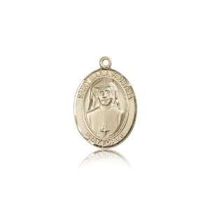  14kt Gold St. Saint Maria Faustina Medal 3/4 x 1/2 Inches 