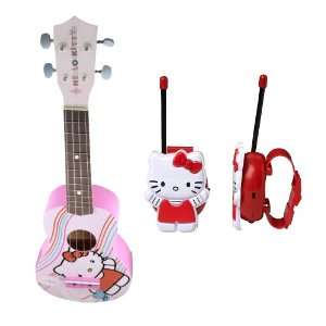  Hello Kitty Ukelele Guitar + Hello Kitty Bracelet Walkie 