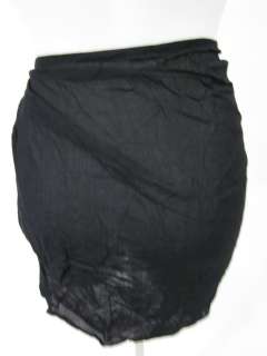 NWT HERMANNY Black Sheer Sarong Cover Up Sz XS / S $74  