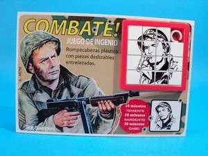 COMBAT TV SERIES * Sgt SAUNDERS VIC MORROW * SLIDE PUZZLE GAME CARDED 