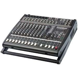 Phonic 800W 12 Ch Powered Mixer with Graphic EQ and DFX 