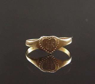. This Ostby & Barton yellow gold sweetheart ring has a great signet 