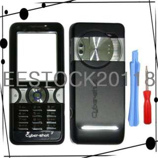 Black Fascia Full Housing Case Cover for Sony Ericsson K550 K550i 