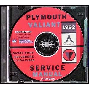  1962 Plymouth Repair Shop Manual on CD ROM Books