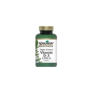 Higher Potency Vitamin D 3 2,000 IU 250 Caps by Swanson Premium