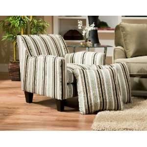  Hi Style Striped Contrasting Arm Chair