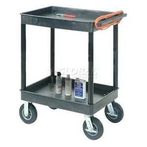  Tray Top Shelf Heavy Duty Plastic Utility Cart With Semi 