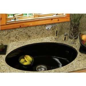  Oval Single Bowl Undermount Kitchen Sink Finish Matte White Microban