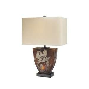  Ambience Collection Amber Glass Night Light Table Lamp 