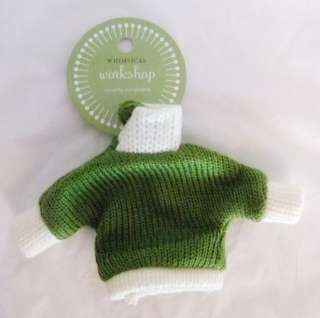Martha Stewart Christmas Ornament Green Knitted Sweater  