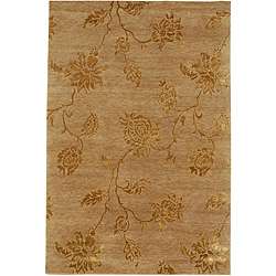 Fuscinus Hand knotted Wool and Viscose Rug (12 x 24)  