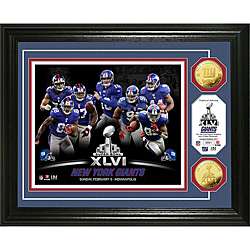 NFC Champs New York Giants Super Bowl XLVI 24k Gold Coin Team Photo 