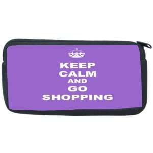  Keep Calm and Go Shopping   Violet Color Neoprene Pencil 