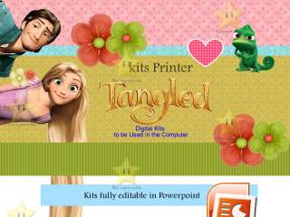 Tangled Printer Kit Design, Rapunzel , Invitations, Boxes, Party 
