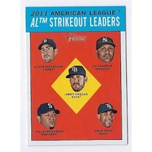  2012 Topps Heritage AL Strikeout Leaders #10 Justin 