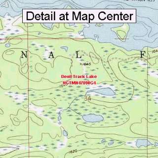  USGS Topographic Quadrangle Map   Devil Track Lake 