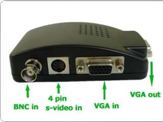 CCTV S Video BNC Video to PC VGA Monitor Converter Box  