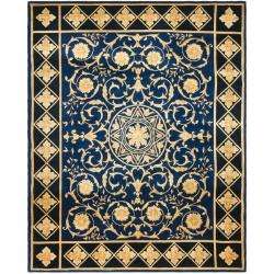 Asian Hand knotted Majesty Royal Blue Wool Rug (9 x 12)   