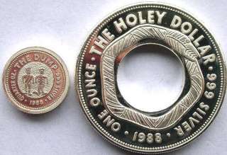 Australia 1988 Holey Dump Set of 2 Silver Coins,Proof  