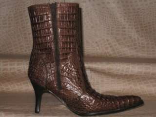 Womens Embossed Crocodile Fashion Dress Western Boots  