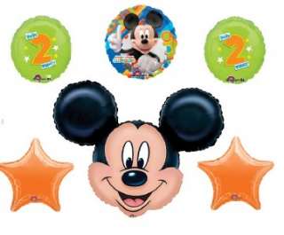 MICKEY MOUSE 2ND BIRTHDAY party supplies balloons two  