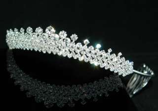 Queen Pageant Bridal Wedding Crystal Tiara T1242  