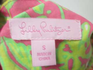 NWT LILLY PULITZER Pink White Cotton Blouse Shirt Sz S  