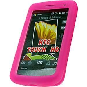  Silicone Skin Case for HTC Touch HD T8282 (Hot Pink) Cell 