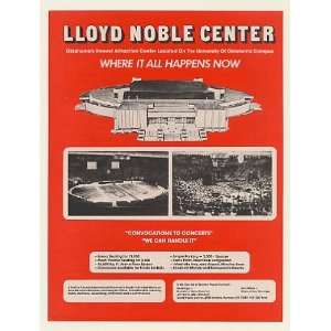  1979 Lloyd Noble Center University of Oklahoma Print Ad 