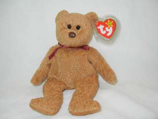 ADORABLE **Curly** Excellent TY BEANIE BABY Teddy Bear Tags*MINT MWT 