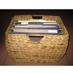 Seagrass File Basket with Liner  