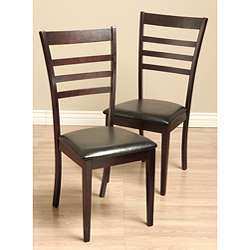 Crystal Leather Dining Room Chairs (Set of 2)  