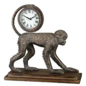  Uttermost 06673 Monkey Clock in Distressed Dark Bronze 