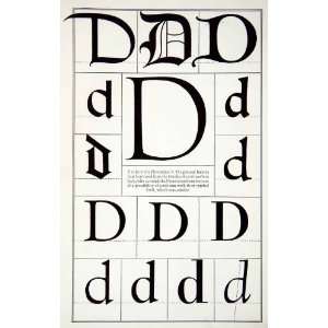 1942 Print Diagram Letter D Typeface Design Roman Greek Print Frederic 