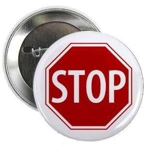  SERVICE DOG Red Stop Sign 2.25 inch Pinback Button Badge 