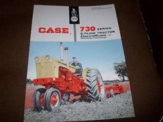 1960 Case 730 Series Tractor Brochure Nice 5 Plow  