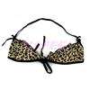 Sexy Leopard underwear Top bra + G string Bikini 3pcs  