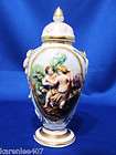 Small Vintage Capodimonte Urn Vase with Lid Cherub Designs #3472