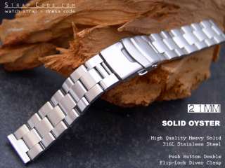 316L Stainless Steel Oyster Straight End Watch Band  