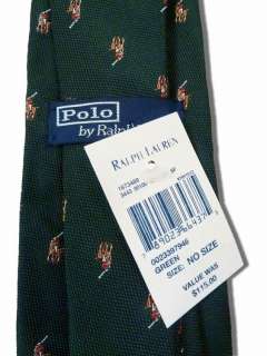 NWT Polo Ralph Lauren Green Pony Silk Neck Tie New $115  